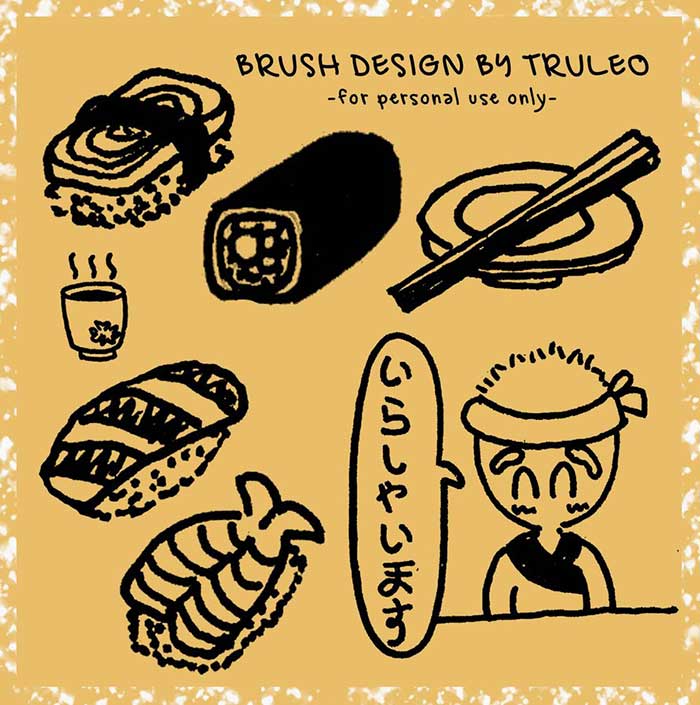 Free-Download-Sushi-Doodle-Brush