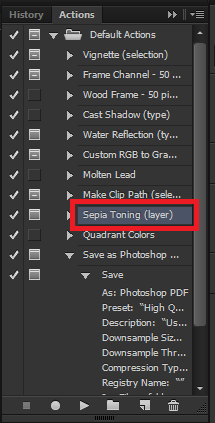 Memberikan Efek Sepia Pada Gambar Dengan Menggunakan Action