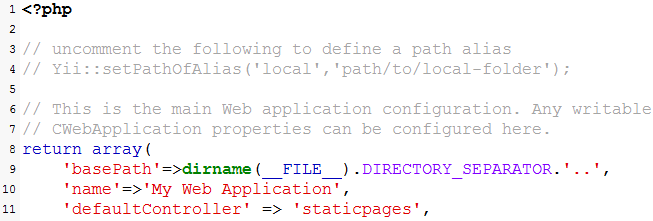 Membuat Halaman Statis di Yii Framework