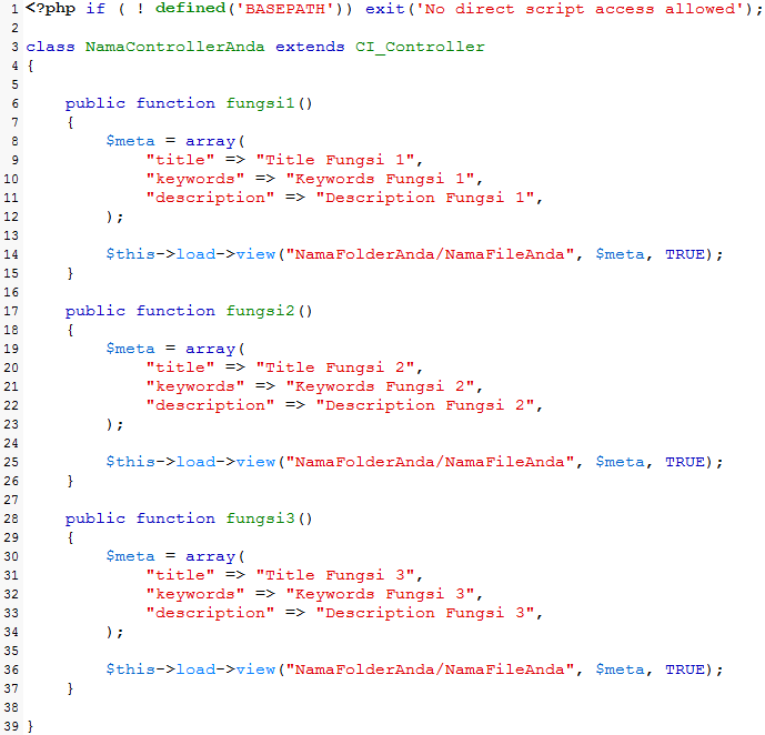 Membuat Meta Tag Dinamis di Codeigniter
