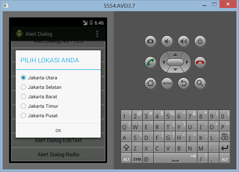 Membuat Radio Group Button Dengan Alert Dialog di Android
