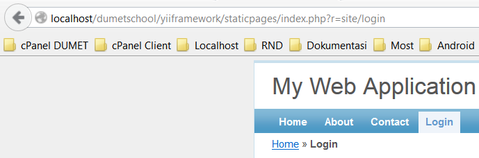 Menyembunyikan Index PHP di Yii Framework