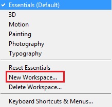 Cara Membuat Workspace baru pada Photoshop