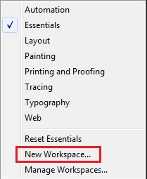 Cara Membuat Workspace baru pada Illustrator