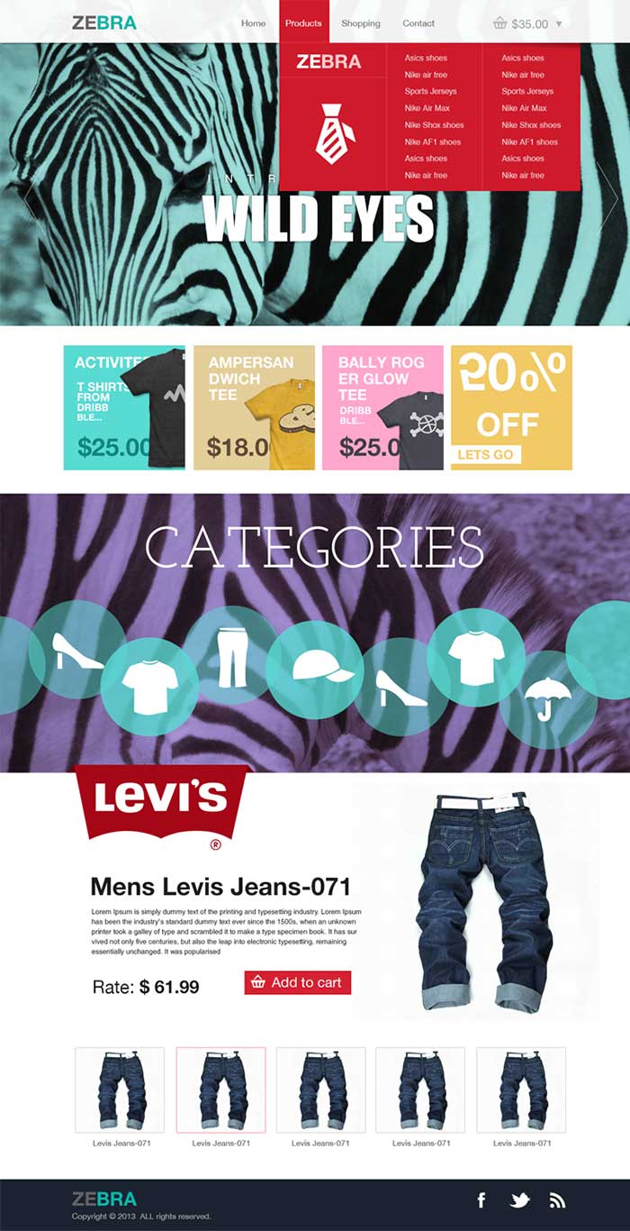 zebra-e-commerce-psd-template