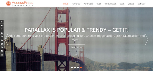 Theme Wordpress Parallax Gratis