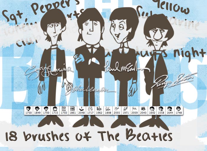 the-beatles-brush-psd