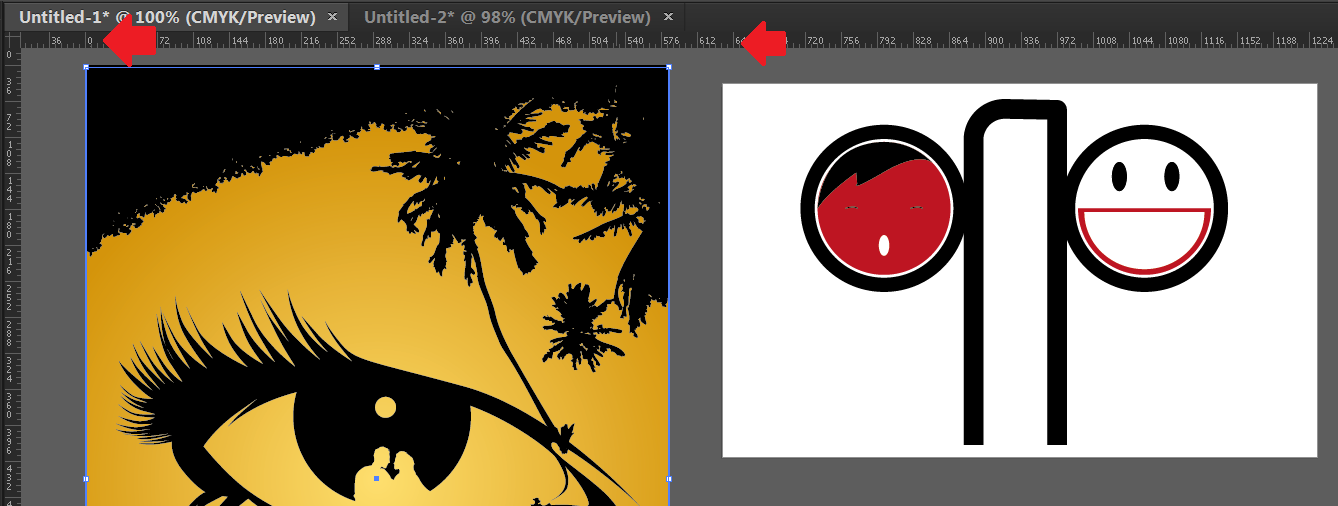 Change to Artboard Rulers Pada Adobe Illustrator