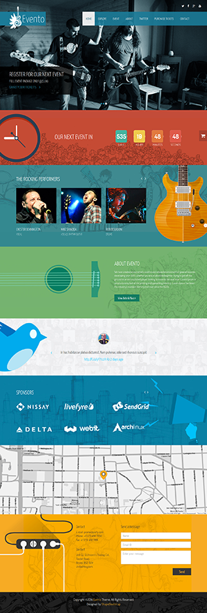 template evento responsive
