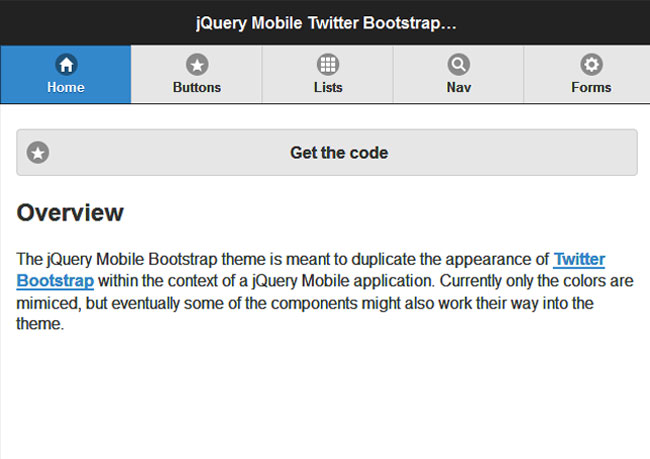 Theme jQuery Mobile