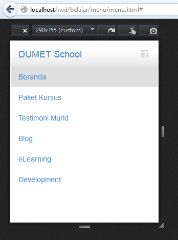 Membuat Menu Menjadi Responsive