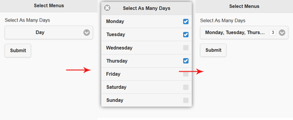 Multiple-Option-JQuery-Mobile