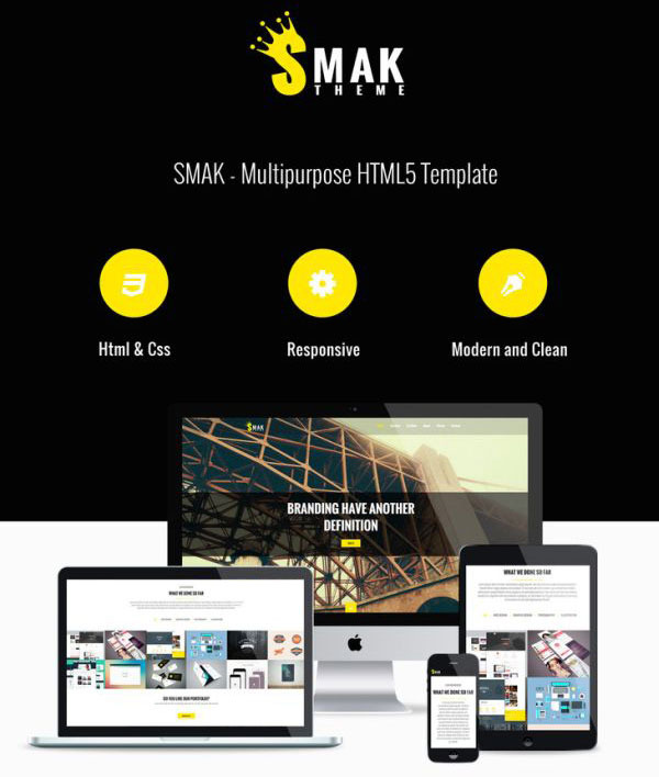 template HTML responsive smak