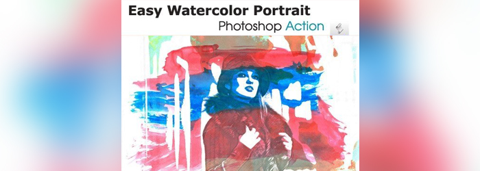 Free Download Watercolor Portrait Photoshop Action