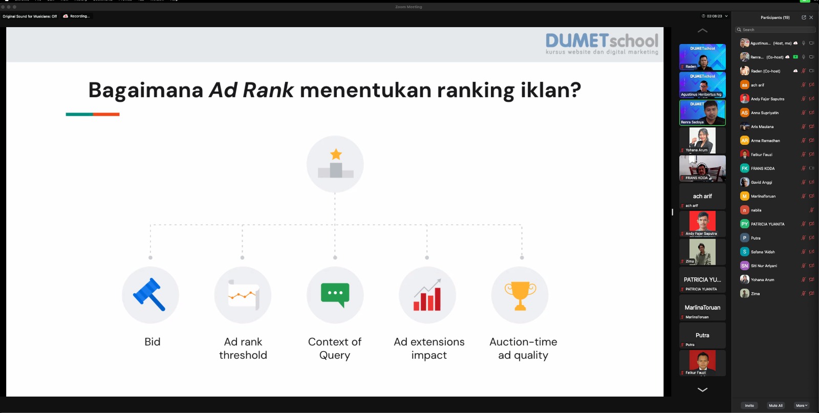 Dokumentasi Dari Webinar Persiapan Strategi Marketing di Tahun 2024